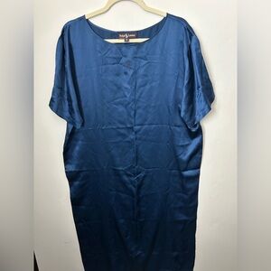 Ralph Lauren purple label 100% silk royal blue dress kaftan medium